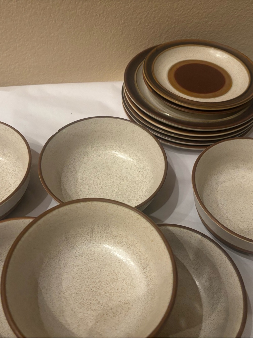 13 pc Denby England Potters Wheel Rust Red Stoneware